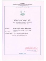 Toan 00060000322 Tên đề tài: PHÁP LUẬT VỀ BẢO VỆ MÔI TRƯỜNG TẠI KHU CÔNG NGHIỆP Ở VIỆT NAM