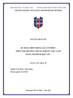 Luận văn dự Đoán biến Động giá cổ phiếu trên thị trường chứng khoán việt nam bằng mô hình học sâu