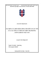 Luận văn tác Động của biến Động dòng tiền Đến cơ cấu vốn của các công ty niêm yết trên thị trường chứng khoán việt nam