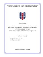 Tác Động của chuyển Đổi số Đến phát triển sản phẩm, dịch vụ tại ngân hàng thương mại cổ phần công thương việt nam
