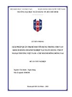 Giải Pháp Quản Trị Rủi Ro Tín Dụng Trong Cho Vay Khách Hàng Doanh Nghiệp Tại Ngân Hàng Thương Mại Cổ Phần Ngoại Thương Việt Nam - Chi Nhánh Đông Đồng Nai.pdf