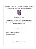ẢNH HƯỞNG CỦA CÔNG NGHỆ TÀI CHÍNH ĐẾN HIỆU QUẢ HOẠT ĐỘNG KINH DOANH CỦA CÁC NGÂN HÀNG THƯƠNG MẠI VIỆT NAM