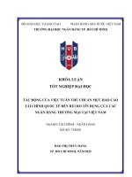 Tác Động của việc tuân thủ chuẩn mực báo cáo tài chính quốc tế Đến rủi ro tín dụng của các ngân hàng thương mại tại việt nam