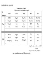 Mẫu Điền thời khoá biểu