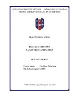 Hiệu quả tài chính và giá trị doanh nghiệp