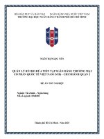 QUẢN LÝ RỦI RO RỬA TIỀN TẠI NGÂN HÀNG THƯƠNG MẠI CỔ PHẦN QUỐC TẾ VIỆT NAM (VIB)  CHI NHÁNH QUẬN 2