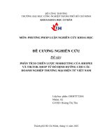 IUH - ĐỀ CƯƠNG NGHIÊN CỨU - PHÂN TÍCH CHIẾN LƯỢC MARKETING CỦA SHOPEE VÀ TIKTOK SHOP TỪ ĐÓ ĐỊNH HƯỚNG CHO CÁC DOANH NGHIỆP THƯƠNG MẠI ĐIỆN TỬ VIỆT NAM