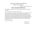 Đơn xin hoãn kiểm tra