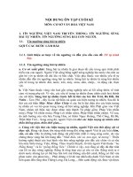 NỘI DUNG ÔN TẬP CUỐI KÌ - MÔN: CƠ SỞ VĂN HOÁ VIỆT NAM