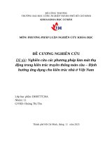 IUH - ĐỀ CƯƠNG NGHIÊN CỨU - Nghiên cứu các phương pháp làm mát thụ động trong kiến trúc truyền thống toàn cầu – Định hướng ứng dụng cho kiến trúc nhà ở Việt Nam