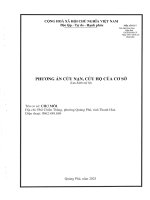 Phương Án cứu nạn cứu hộ của cơ sở năm 2025