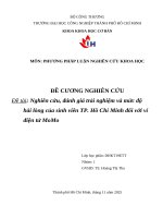IUH - ĐỀ CƯƠNG NGHIÊN CỨU - Đề tài: Nghiên cứu, đánh giá trải nghiệm và mức độ hài lòng của sinh viên TP. Hồ Chí Minh đối với ví điện tử MoMo