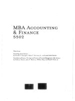 Kt 000106 MBA ACCOUNTING & FINANCE 5502 MBA KẾ TOÁN & TÀI CHÍNH 5502