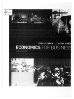 Kt 00099 JOHN SLOMAN AND KEVIN HINDE ECONOMICS FOR BUSINESS FOURTH EDITION JOHN SLOMAN VÀ KEVIN HINDE KINH TẾ CHO DOANH NGHIỆP PHIÊN BẢN THỨ TƯ