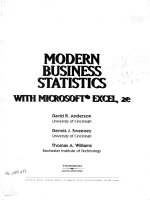 Kt 00094 MODERN BUSINESS STATISTICS WITH MICROSOFT EXCEL, 2e THỐNG KÊ DOANH NGHIỆP HIỆN ĐẠI VỚI MICROSOFT EXCEL, 2e