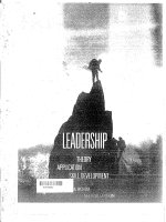 Kt 00096 LEADERSHIP THEORY APPLICATION SKILL DEVELOPMENT KHẢ NĂNG LÃNH ĐẠO LÝ THUYẾT ỨNG DỤNG PHÁT TRIỂN KỸ NĂNG