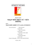 Báo cáo nhập môn điện tử viễn thông (ĐTVT)