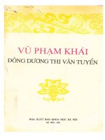 VŨ PHẠM KHẢI ĐÔNG DƯƠNG THI VĂN TUYỂN