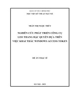 Nghiên cứu phát triển công cụ leo thang Đặc quyền dựa trên việc khai thác windows access token