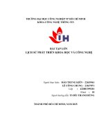 IUH - BÀI TẬP LỚN - LỊCH SỬ PHÁT TRIỂN KHOA HỌC VÀ CÔNG NGHỆ