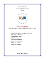 Đề Án kinh doanh coffee sole  sản xuất Đế giày từ bã cà phê