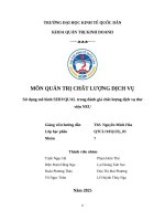 Môn quản trị chất lượng dịch vụ sử dụng mô hình servqual trong Đánh giá chất lượng dịch vụ thư viện neu
