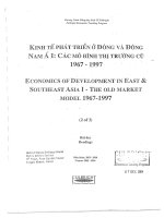 Kt 00069 KINH TẾ PHÁT TRIỂN Ở ĐÔNG VÀ ĐÔNG - NAM Á I: CÁC MÔ HÌNH THỊ TRƯỜNG CŨ 1967 - 1997