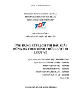 Ứng dụng xếp lịch thi Đấu giải bóng Đá theo hình thức lượt Đi lượt về