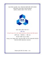 Bài tập lớn vật lí 1 Đề tài vẽ quỹ Đạo của vật theo phương trình chuyển Động