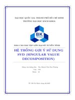 Báo cáo bài tập lớn Đại số tuyến tính hệ thống gợi Ý sử dụng svd (singular value decomposition)