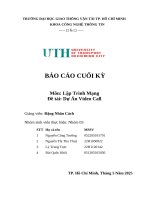 Báo cáo cuối kỳ môn lập trình mạng Đề tài dự Án video call