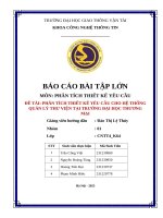 Đề tài phân tích thiết kế yêu cầu cho hệ thống quản lý thư viện tại trường Đại học thương mại