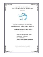 Báo cáo sản phẩm dự Án học phần kinh doanh sản phẩm truyền thông số tên dự Án sách nói về giáo dục