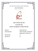 Báo cáo bài tập lớn cơ sở dữ liệu chủ Đề  xây dựng hệ cơ sở quản lí sinh viên