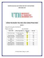 Công tác buộc tàu vào cầu cảngphao neo