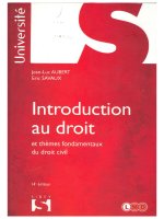 Introduction au droit et thones fondamentaux du droit civil