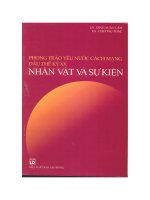 PHONG TRÀO YÊU NƯỚC CÁCH MẠNG ĐẦU THẾ KỶ XX ? NHÂN VẬT VÀ SỰ KIỆN