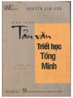 GIÁO TRÌNH Tản văn  VĂN BẢN VÀ TRIẾT LÝ Triết học Tống Minh