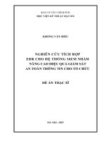 Nghiên cứu tích hợp edr cho hệ thống siem nhằm nâng cao hiệu quả giám sát an toàn thông tin cho tổ chức