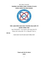 Đề tài giao dịch tại sở giao dịch hàng hoá