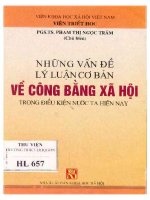 Kt 00019 NHỮNG VẤN ĐỀ LÝ LUẬN CƠ BẢN VỀ CÔNG BẰNG XÃ HỘI TRONG ĐIỀU KIÊN NƯỚC TA HIỆN NAY