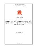 Nghiên cứu giải pháp Đảm bảo an toàn dịch vụ trong Điện toán Đám mây cho doanh nghiệp