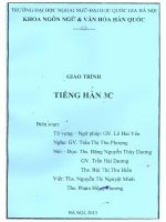 CURRICULUM KOREAN 3C GIÁO TRÌNH TIẾNG HÀN 3C