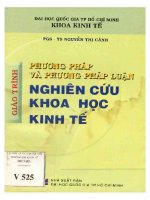 Kt 00024 PHƯƠNG PHÁP VÀ PHƯƠNG PHÁP LUẬN NGHIÊN CỨU KHOA HỌC KINH TẾ
