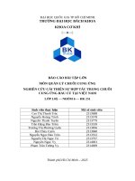 Báo cáo bài tập lớn môn quản lý chuỗi cung Ứng nghiên cứu cải thiện sự hợp tác trong chuỗi cung Ứng rau củ tại việt nam