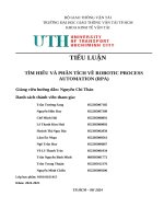 Tiểu luận tìm hiểu và phân tích về robotic process automation (rpa)