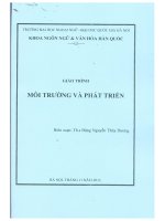 GIÁO TRÌNH MÔI TRƯỜNG VÀ PHÁT TRIỂN