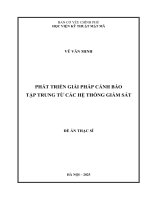 Phát triển giải pháp cảnh báo tập trung từ các hệ thống giám sát