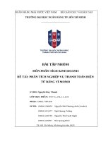 Đề tài phân tích nghiệp vụ thanh toán Điện tử bằng ví momo