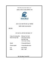 Báo cáo chuyên Đề lập trình trên thiết bị di Động xây dựng app bán Đồ Điện tử